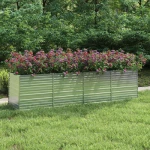 vidaXL 316890 Ζαρντινιέρα Ασημί 320x77cm