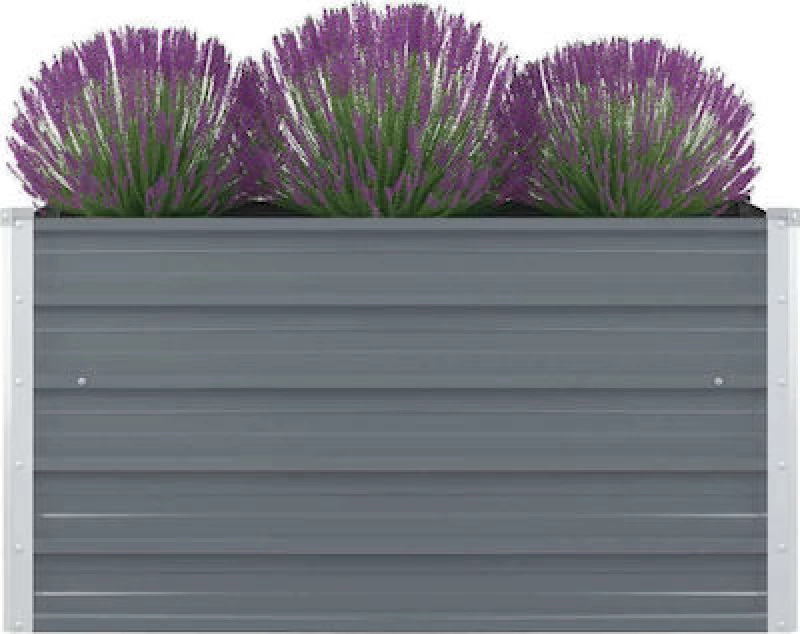 vidaXL Ζαρντινιέρα Μεταλλική Γκρι 100x100x45cm 47022