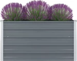 vidaXL Ζαρντινιέρα Μεταλλική Γκρι 100x100x45cm 47022