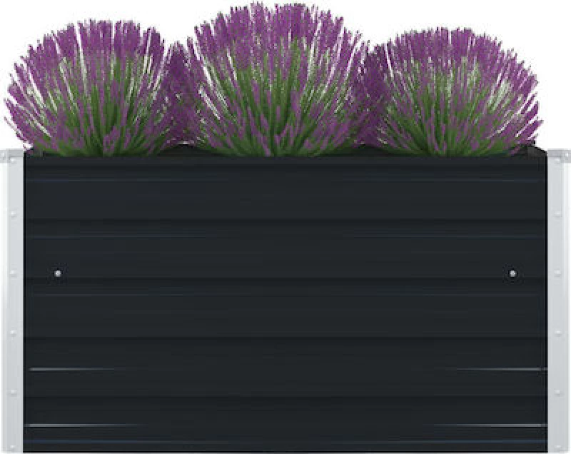 vidaXL Ζαρντινιέρα Μεταλλική Ανθρακί 100x100x45cm 47024