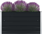 vidaXL Ζαρντινιέρα Μεταλλική Ανθρακί 100x100x45cm 47024