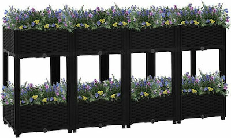 vidaXL 316537 Ζαρντινιέρα σε χρώμα Μαύρο 160x71cm