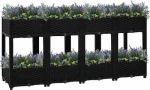 vidaXL 316537 Ζαρντινιέρα σε χρώμα Μαύρο 160x71cm