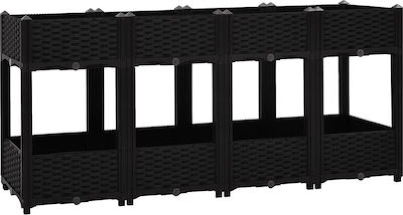 vidaXL 316537 Ζαρντινιέρα σε χρώμα Μαύρο 160x71cm