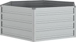 vidaXL 316881 Ζαρντινιέρα Ασημί 129x45cm