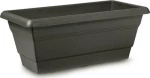 Plastona Ζαρντινιέρα Festone Ανθρακί 40x16cm