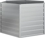 vidaXL 316898 Ζαρντινιέρα Ασημί 129x77cm