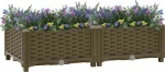 vidaXL 316512 Ζαρντινιέρα σε χρώμα Καφέ 80x23cm