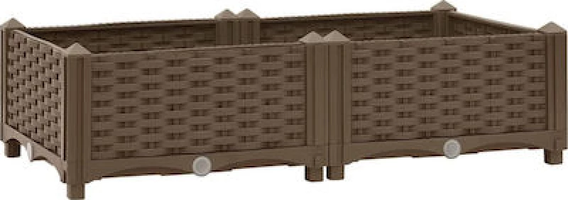 vidaXL 316512 Ζαρντινιέρα σε χρώμα Καφέ 80x23cm
