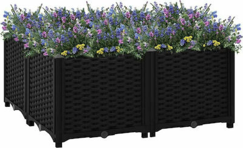 vidaXL 316540 Ζαρντινιέρα σε χρώμα Μαύρο 80x38cm