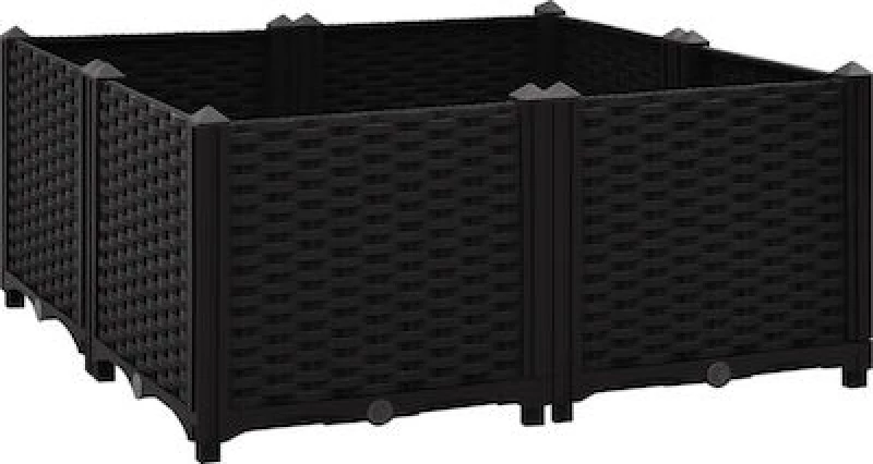 vidaXL 316540 Ζαρντινιέρα σε χρώμα Μαύρο 80x38cm