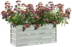 vidaXL 316897 Ζαρντινιέρα Ασημί 100x45cm