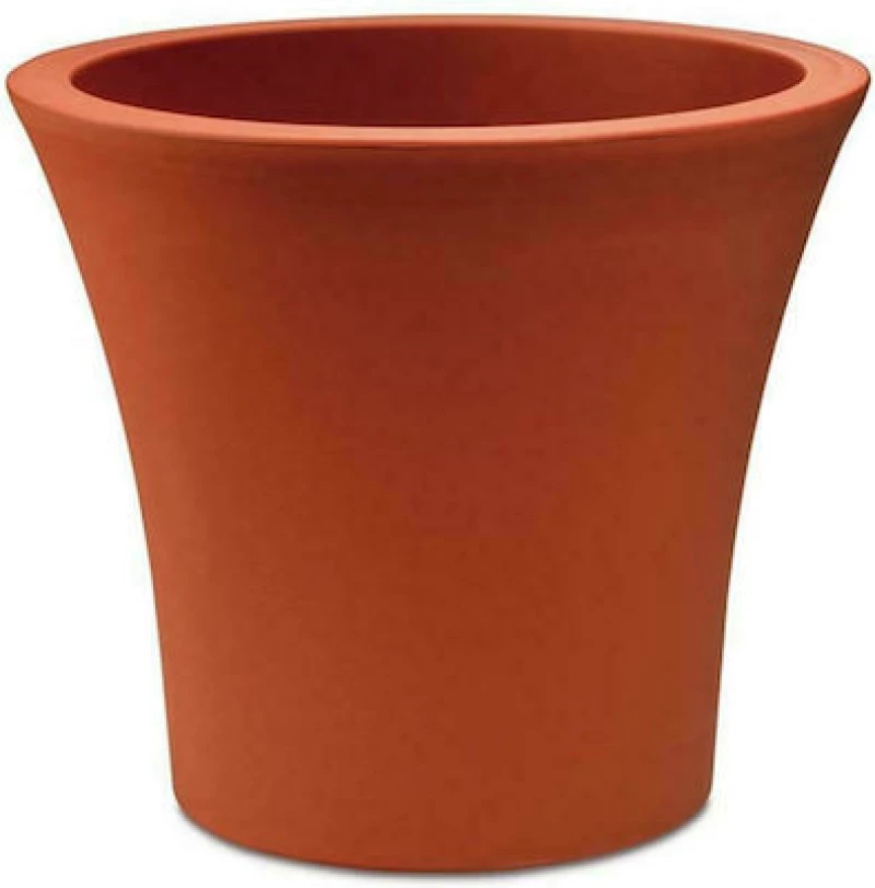 Plastona Γλάστρα City 35 με Ρόδες Terracotta 35x32cm