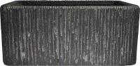 Plastona Ζαρντινιέρα Carve σε χρώμα Μαύρο 50x22cm