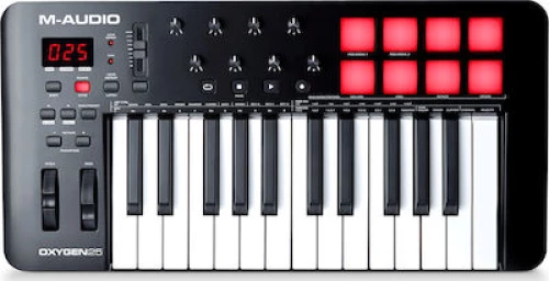 M-Audio Midi Keyboard Oxygen 25 MKV με 25 Πλήκτρα σε Μαύρο Χρώμα