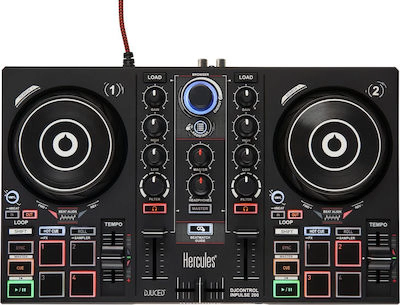 Hercules DJ Controller Inpulse 200 σε Μαύρο Χρώμα