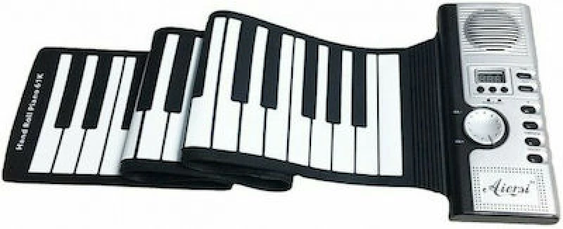 Midi Keyboard Ευλύγιστο Πιάνο Αφής με 61 Πλήκτρα σε Μαύρο Χρώμα