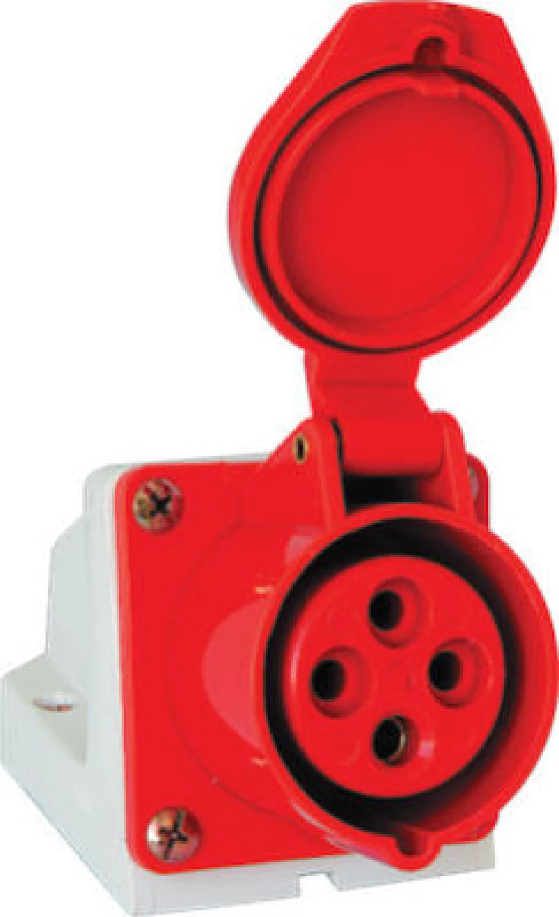 Elmark Σταθερή Πρίζα Θυληκό 3P E 16Α 400V IP44 Κόκκινο HT-114 37114