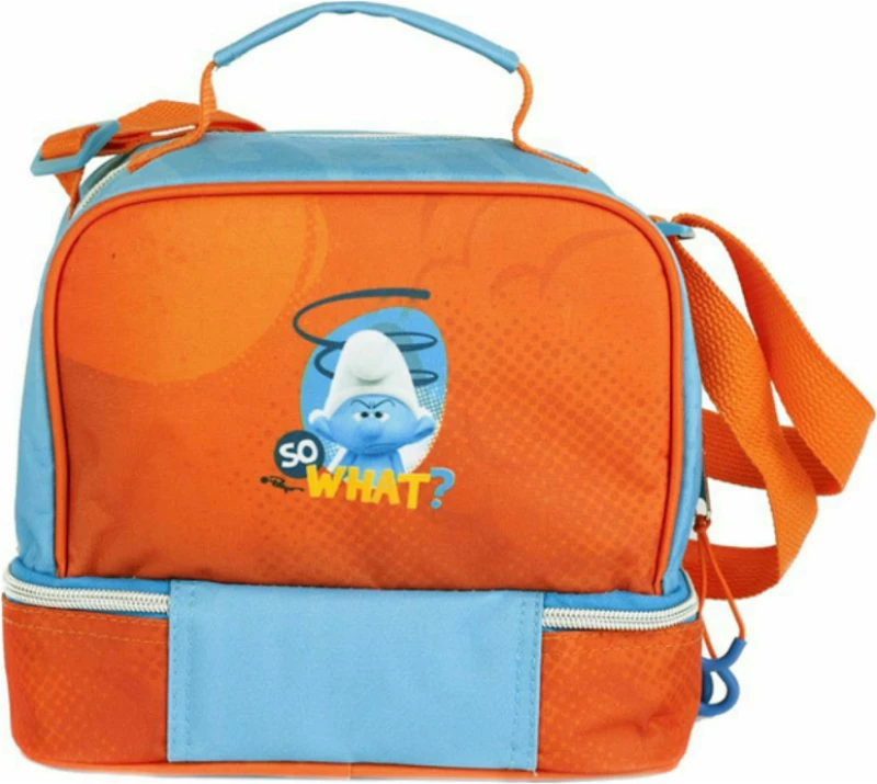 Τσαντάκι φαγητού Gim Smurfs Μπλε 21x20x15cm 344-20220