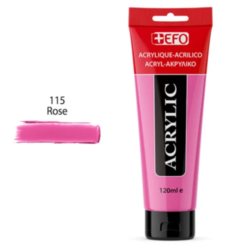 Ακρυλικό Χρώμα +EFO 120ml 115 Rose 389115