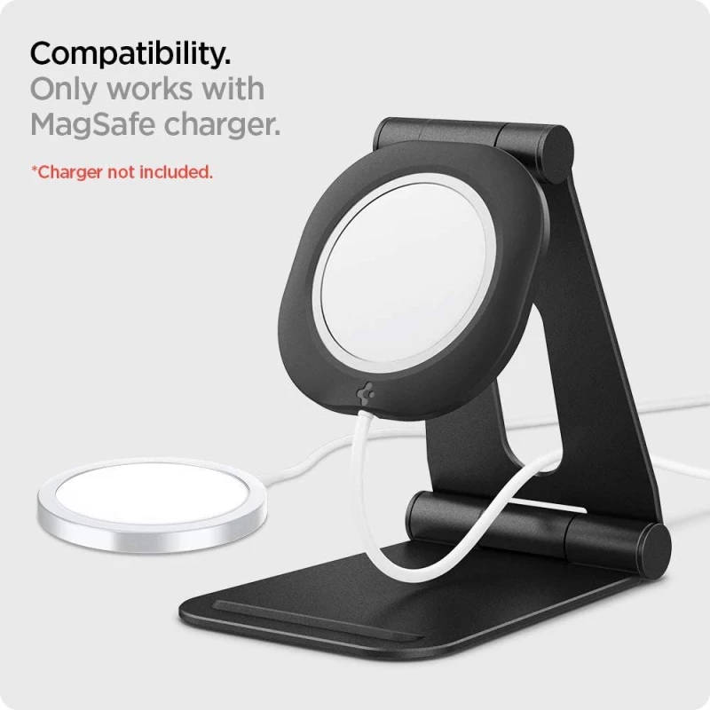 Spigen Sgp Magfit ”s” Βάση Φόρτισης Magsafe Για Apple Iphone - Maυρο- Amp02672