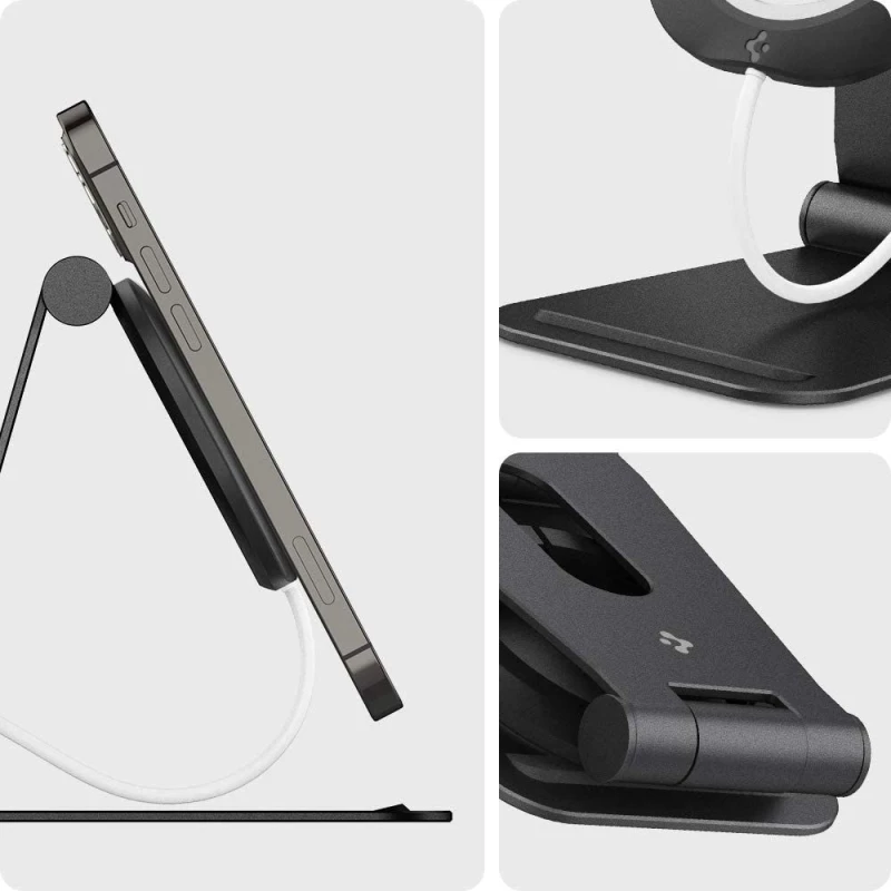 Spigen Sgp Magfit ”s” Βάση Φόρτισης Magsafe Για Apple Iphone - Maυρο- Amp02672