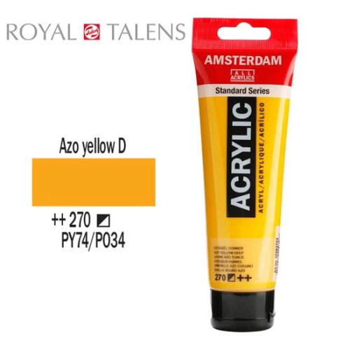 Ακρυλικό Χρώμα Royal Talens Amsterdam 120ml 270 Azo Yellow Deep 17092702