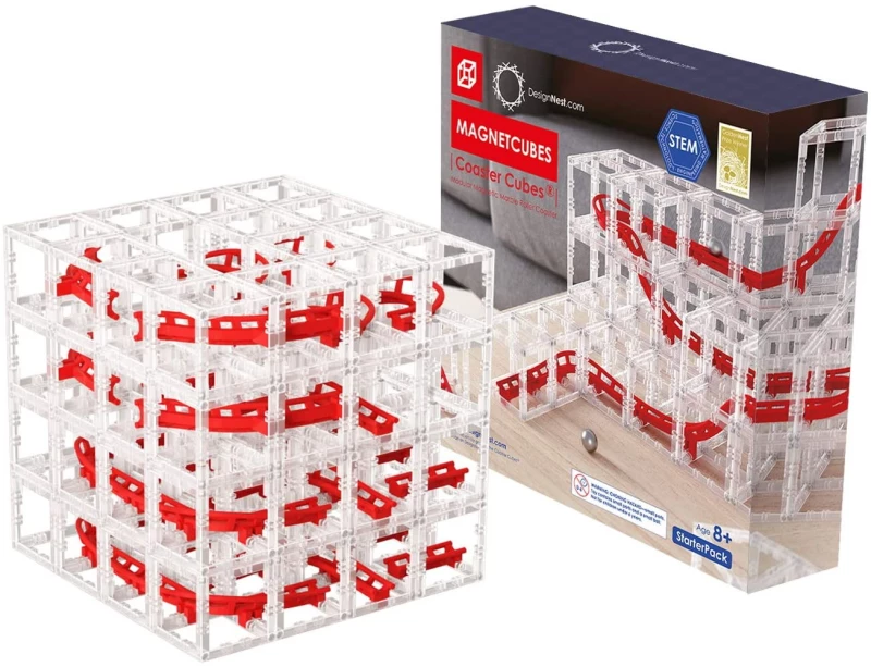 Magnetcubes Rollercoaster Marble Run By Designnest – Αρθρωτό Μαγνητικό Κτίριο