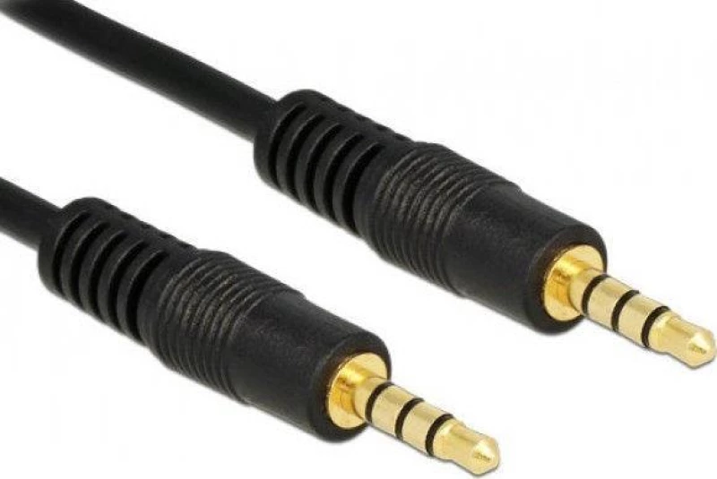 Powertech Cable 3.5mm M-m Copper 3.0mm 4pin 3m Black