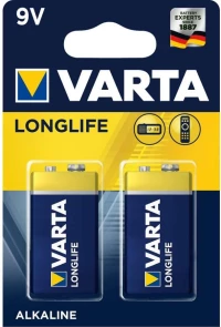 Varta 4122 Longlife 9v Alkaline (2τμχ)