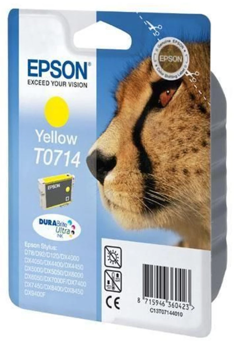 Epson Μελάνι Inkjet T0714 Yellow (c13t07144012) (epst071440)
