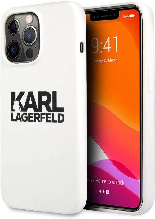 Karl Lagerfeld Hard Case Stack Logo Back Θήκη Προστασίας – Iphone 13 Pro Max (white)