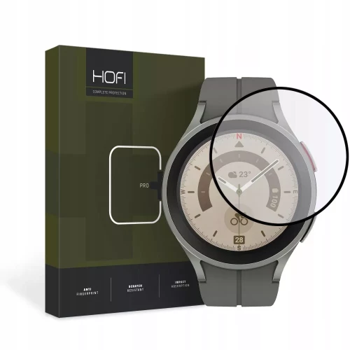 Hofi Hybrid Glass Black-samsung Galaxy Watch 5 Pro 45mm