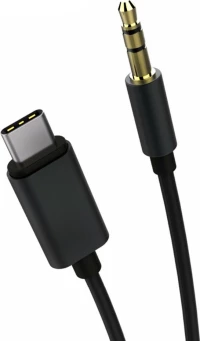 Powertech Regular Usb 2.0 Cable Usb-c Male - 3.5mm Male Μαύρο 1m (cab-uc017)