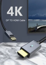 Cabletime Καλώδιο Displayport Σε Hdmi Av585, Με Led, 4k, 1.8m, Μαύρο
