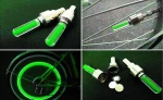 Καπάκι Βαλβίδας Ποδηλάτου Ag304b, Led, 6.5cm, 2τμχ, Πράσινο