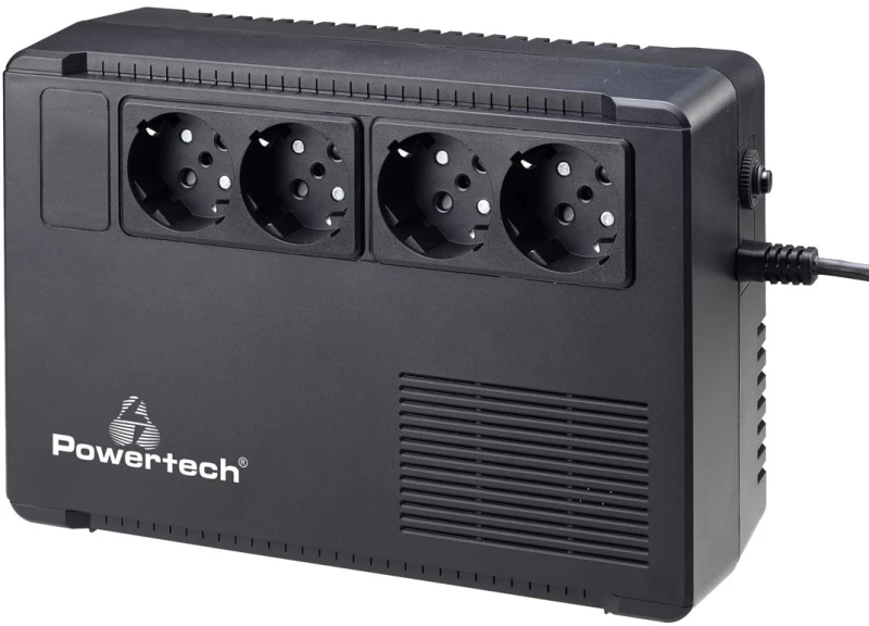 Powertech Ups Line Interactive Pt-950c, 950va/570w, 4x Schuko
