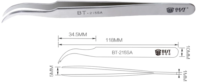 Best Τσιμπίδα Bst-215sa, Κυρτή