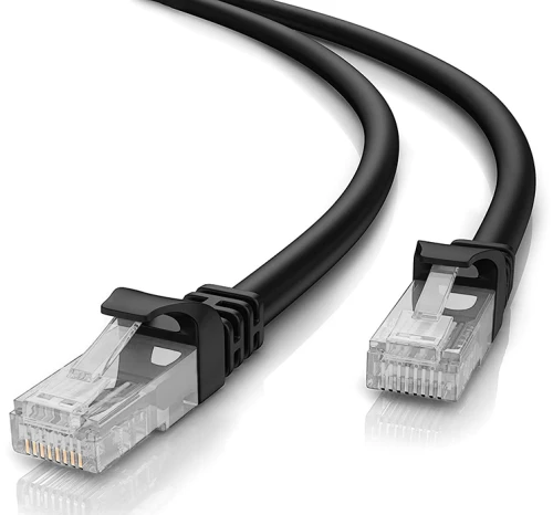 Powertech Καλώδιο U/utp Cat 5e Cab-n197, Cca 26awg 0.4mm, 1m, Μαύρο