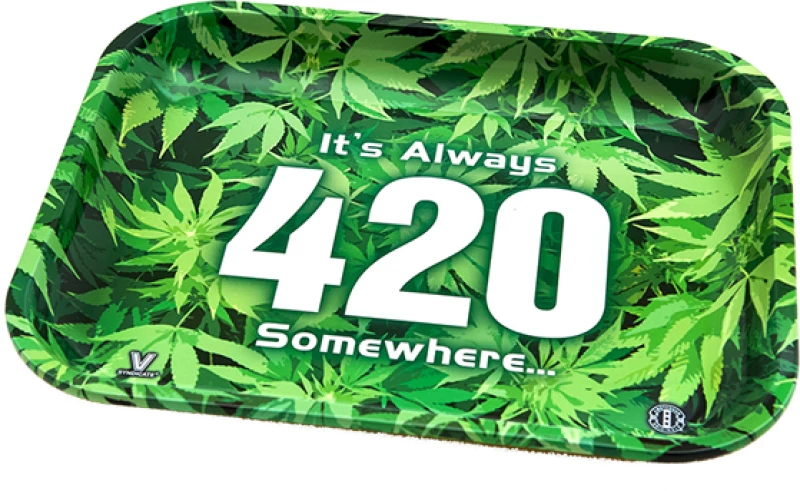 V-syndicate Rolling Tray Δίσκος 420 Green - Medium (27x33cm)