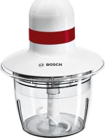 Bosch Mmrp1000 Electric Food Chopper 800ml 400 Watt Red, Transparent, White