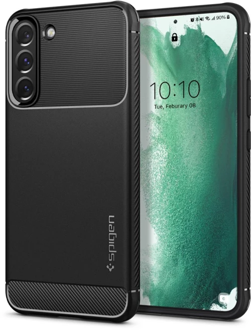 Spigen Rugged Armor Back Cover Σιλικόνης Ανθεκτική Matte Black (galaxy S22+ 5g)