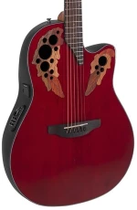Ovation Celebrity Elite Ce44-rr-g - Mid Depth, Ruby Red