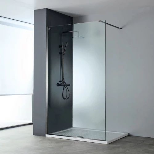 Devon Iwis Walk-in Black Brushed Pvd Clean Glass 70x200 - Διαχωριστικό Ντουζιέρας