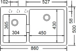 Schock Mono 15290 Polaris - Νεροχύτης Κουζίνας Γρανίτη 86x50