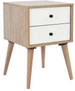 Κομοδινο Oliver Hm2225 Φυσικο-λευκο 40χ40χ60 Εκ.