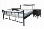 Μεταλλικό Κρεβάτι Metal Casa Κόμπος 2 Μαύρο 120 X 200