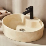 Fontana Beige 52x43 - Πέτρινος Νιπτήρας