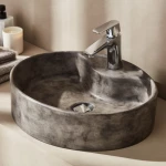 Fontana Anthracite 52x43 - Πέτρινος Νιπτήρας