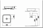 Creavit Lp040 40x40 - Επιτραπέζιος Νιπτήρας